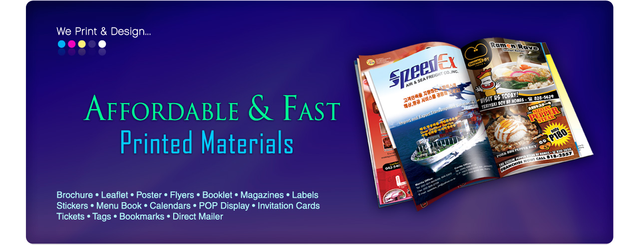 Affordable and Fast Printed Materials